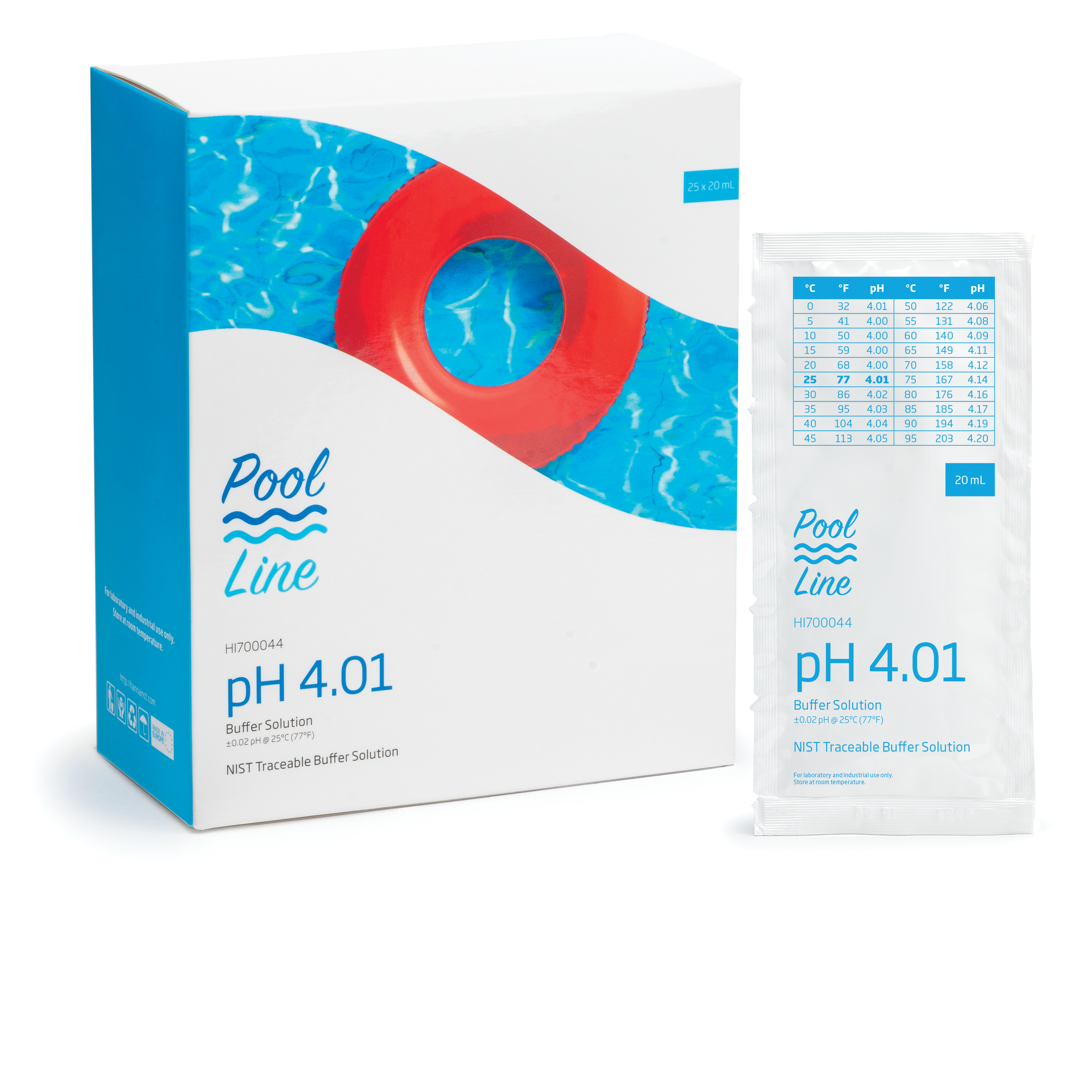 [:lt]HI700044P - Pool Line 4.01 pH buferinis tirpalas, 25 X 20 ml paketėliai[:en]HI700044P - Pool Line 4.01 pH Buffer Solution, 25 X 20 ml sachets[:]